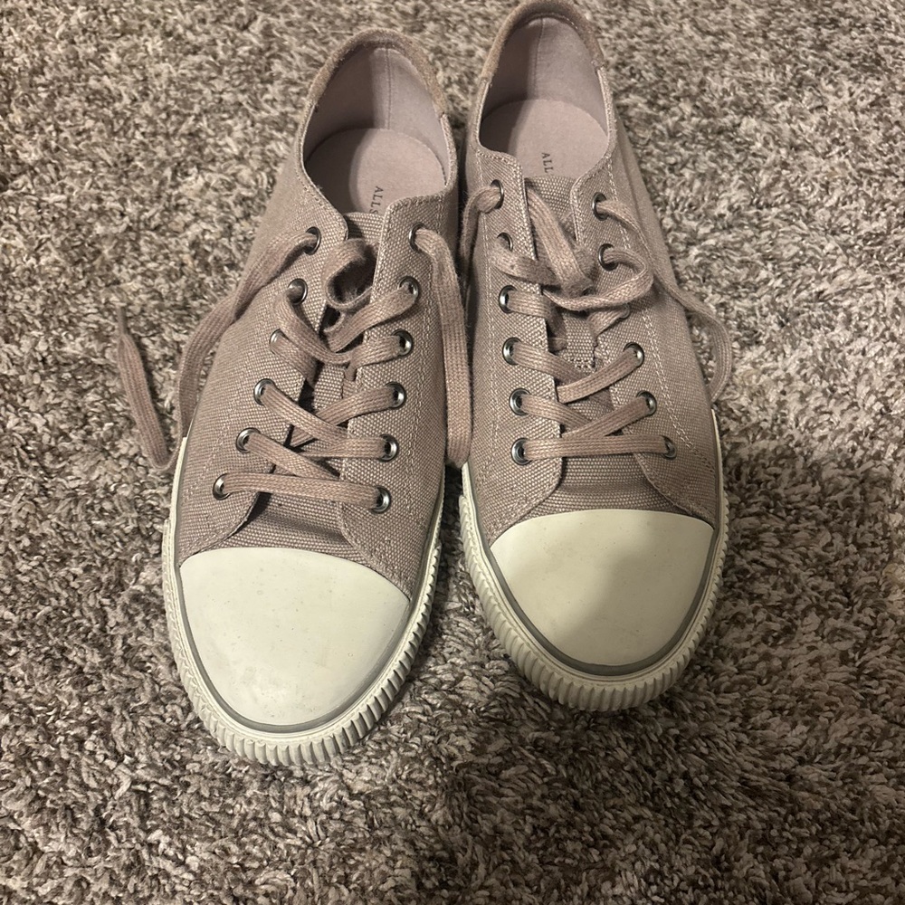 All Saints Casual Canvas Sneakers with White Toe